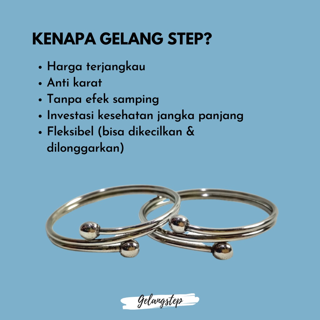 [rumahbayipdg] Gelang besi bayi dan balita besi putih tahan karat anti kejang anti step