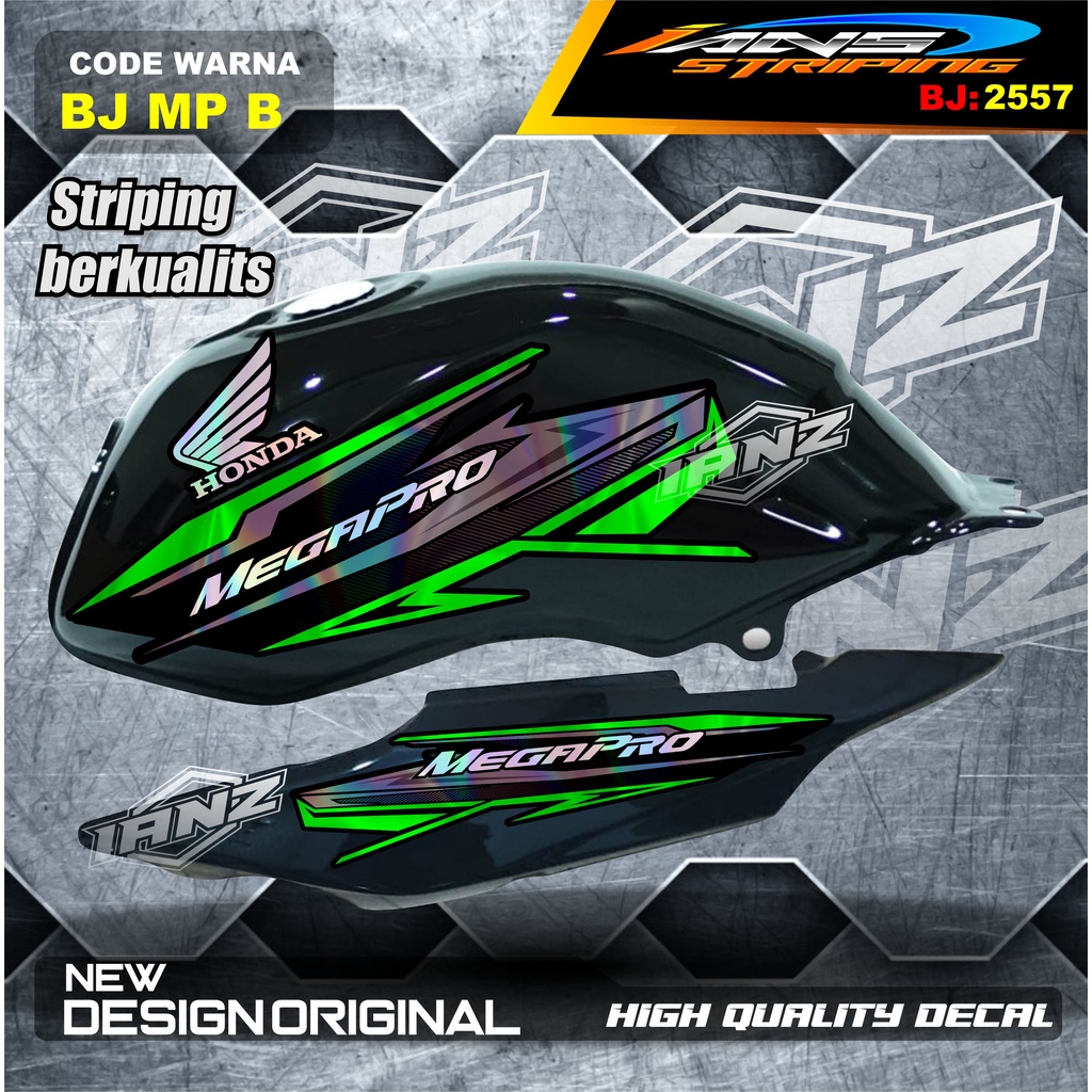 COSTUM STRIPING MEGAPRO PRIMUS VARIASI HOLOGRAM / STRIPING CUSTOM MEGAPRO / STIKER LIS STRIPING MP TERMURAH