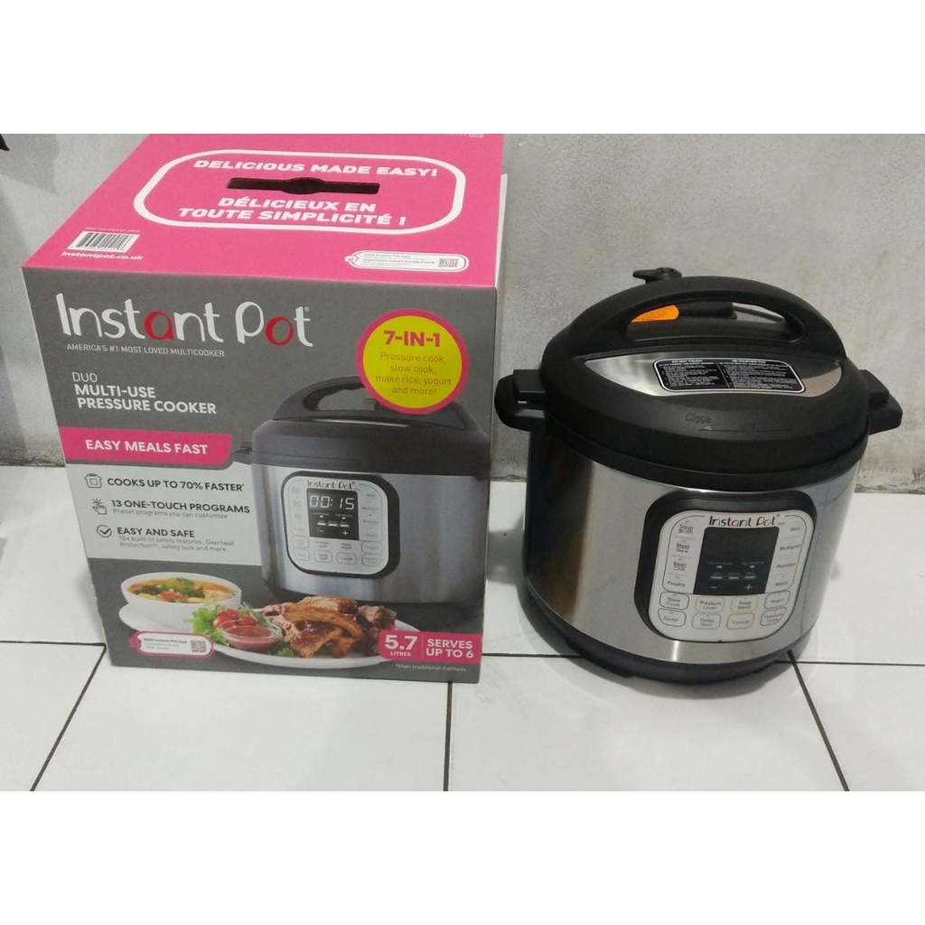 Instant Pot Duo 7 in 1 Slow Cooker 6 Quart (5,7 L) Stainless Steel Black