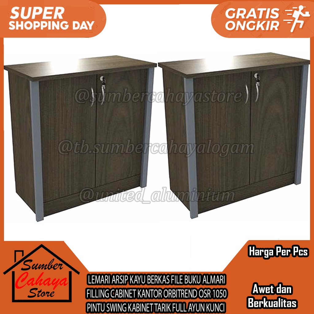 [Kargo] Lemari Arsip Kayu Berkas File Buku Almari Filling Cabinet Kantor Orbitrend Osr 1050 Pintu Sw