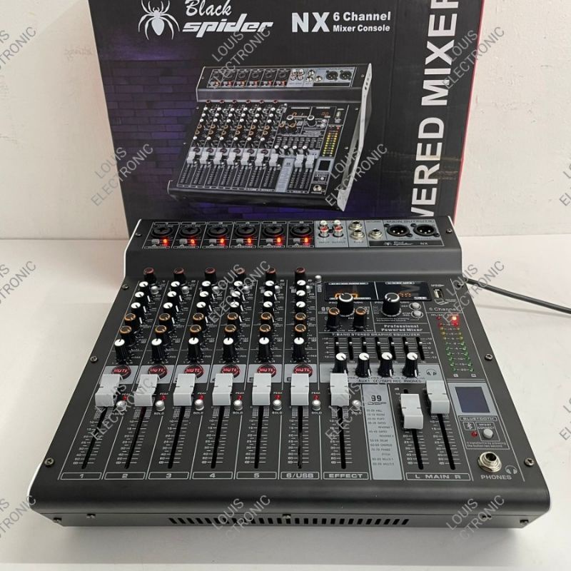 Power Mixer Black Spider NX6 NX 6 NX-6 6 Channel ORIGINAL