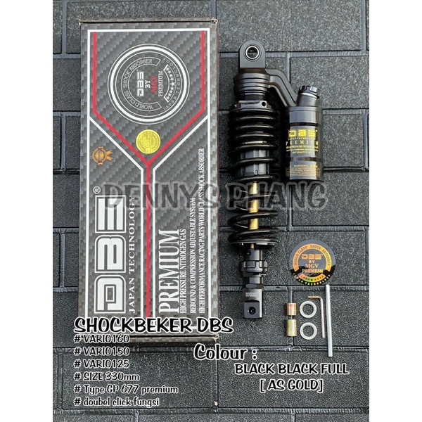 Shock DBS 677 GP Series Premium EXTREM Matic Singel Shock 330mm Shockbreaker Matic Tabung Atas Mio Fino Soul Fazzio Lexi Xeon Beat Scoopy Genio Click Vario125 150 FOURSIX_46