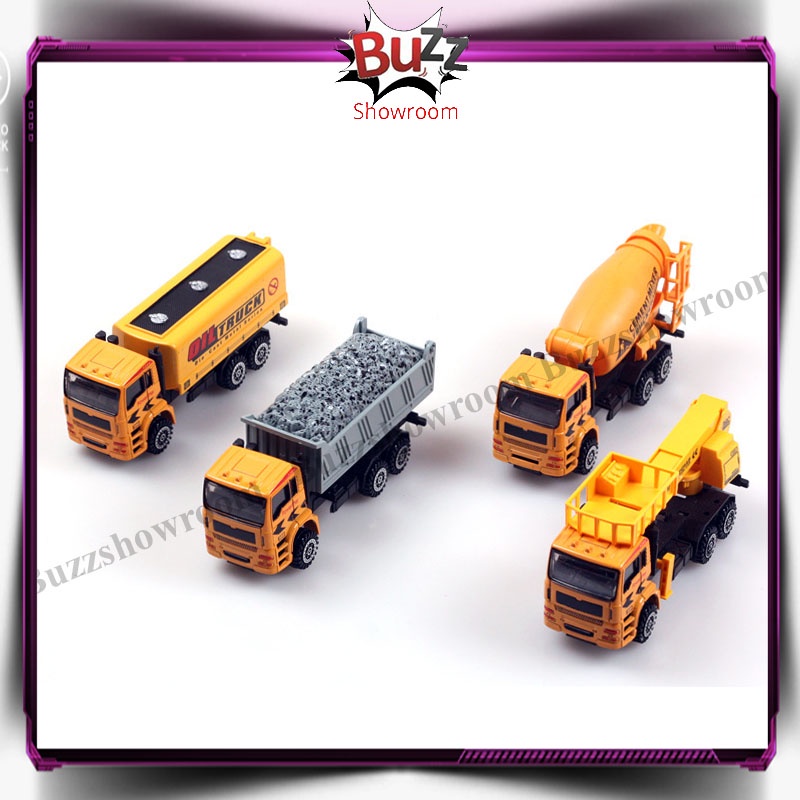 Construction Car Metal Mainan Anak Die Cast Mobil Konstruksi Panjang