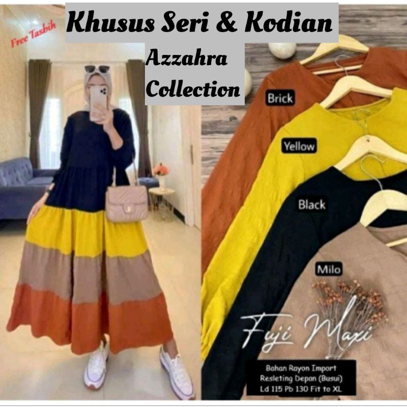 (COD) Gamis Fuji / Gamis Midi Fuji / Gamis Fuji Pelangi / Gamis Terbaru / Gamis Rayon