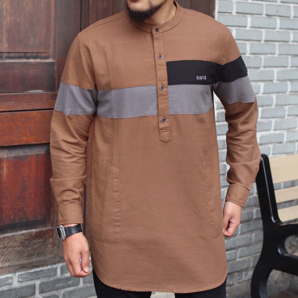 KOKO KURTA  BAJU SHALAT PRIA WARNA HITAM ARMY MOCCA MAROON UKURAN M L XL