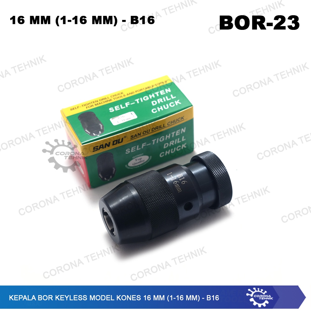 B16 - Kepala Bor Keyless Model Kones 16 mm (1-16 mm)