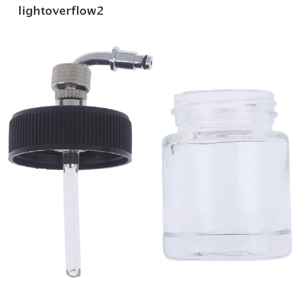 (lightoverflow2) Botol Kaca Airbrush 22CC Dengan Tutup Hisap Untuk Nail Art (ID)