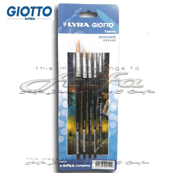 

Jual Lyra Taklon Brush Set Round # 00, 02, 04,06, 08 - Kuas Lukis Giotto Gilaa!!!