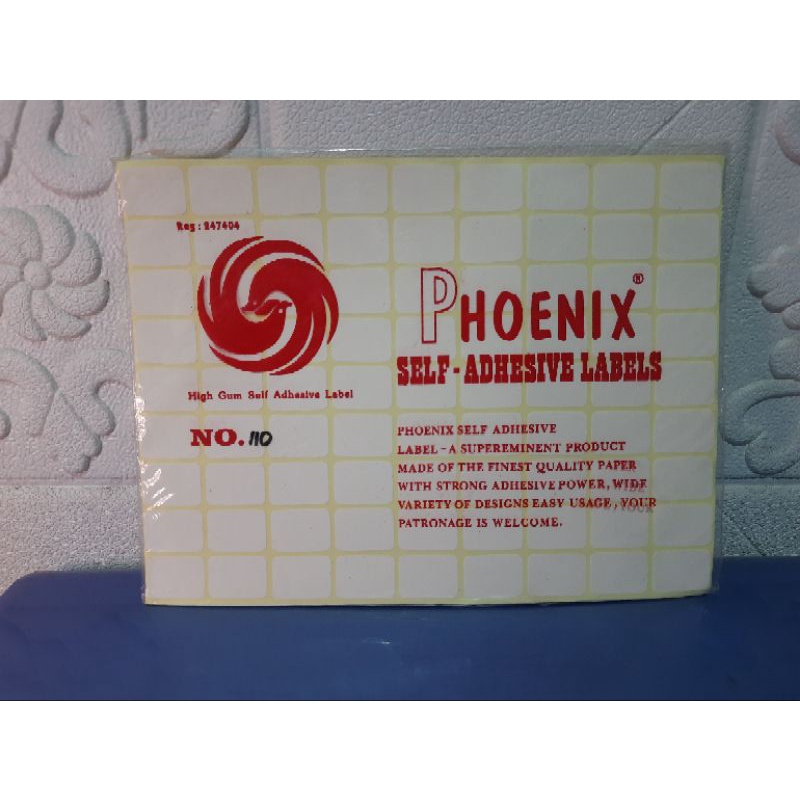 

Sticker Label / Label Harga Phoenix No 110 (16 x 22 mm)