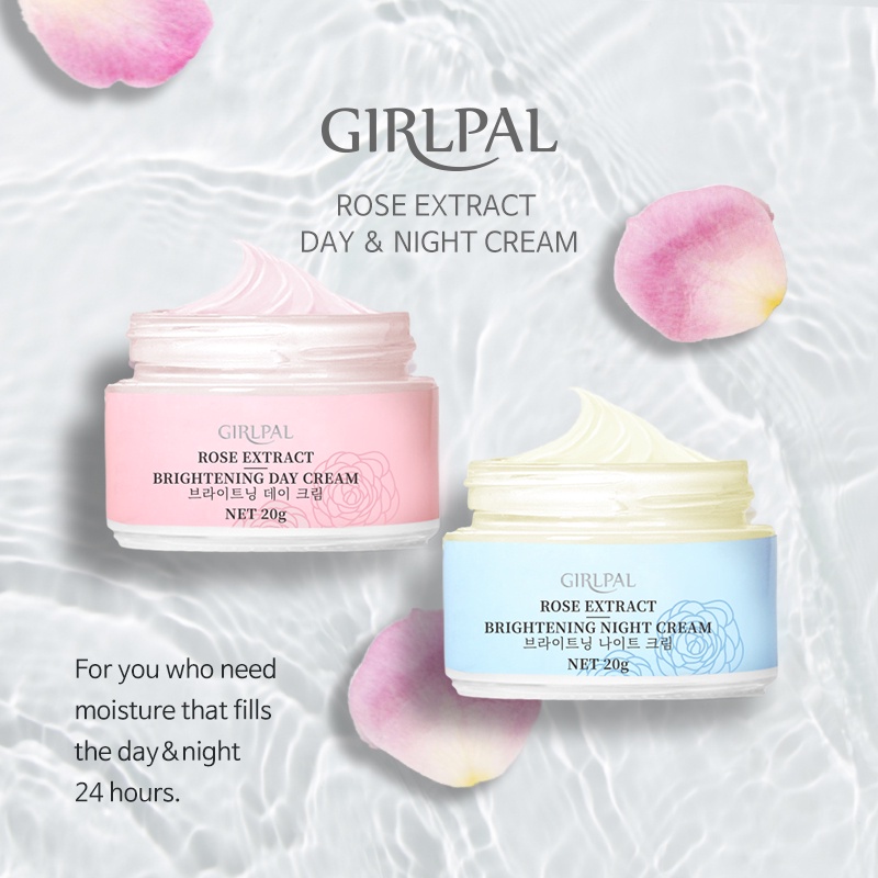 (READY &amp; ORI) GIRLPAL Rose Extract Brightening Night &amp; Day Cream BPOM