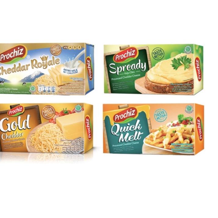 

trxA5m0L--keju prochiz cheedar cheese / gold cheddar / cheddar royale / quick melt / procize spready - keju prochiz 160gr 170 gr