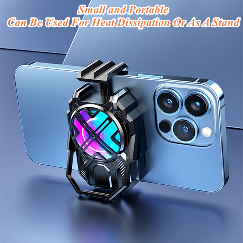 Cooling Fan HP P16 Gaming Mobile Phone Radiator Game Pad LED TRIPLEDI Kipas Pendingin Handphone Fun Cooler Stand Holder 6.7 inch