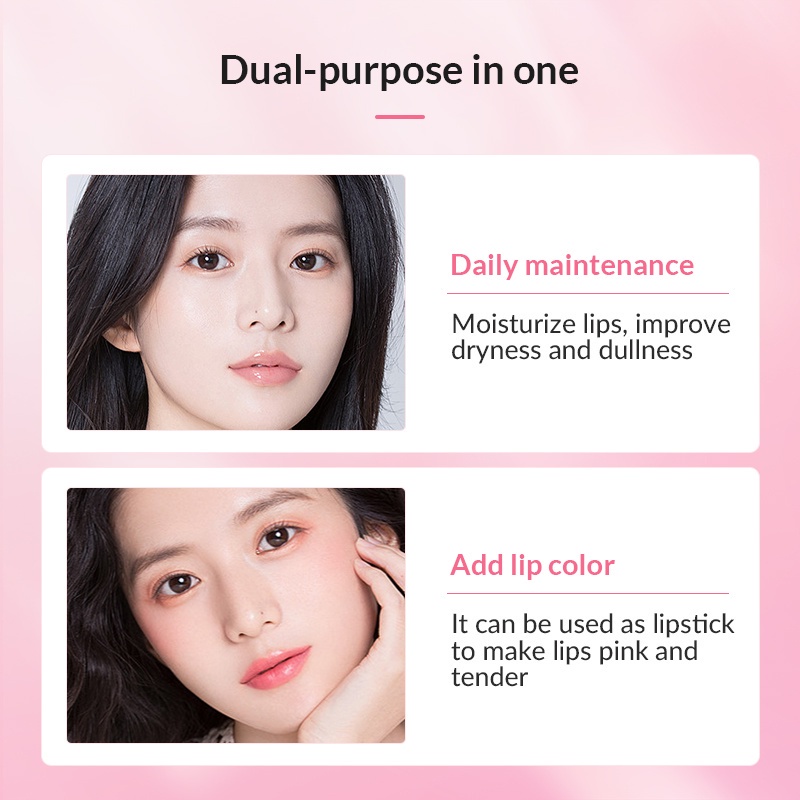 BIOAQUA Moisturizing Lip Serum 4ml Pink Alami Lip Balm Bibir Pelembab Bibir Lip Gloss Lip Oil Lip Care Pemerah Bibir Serum