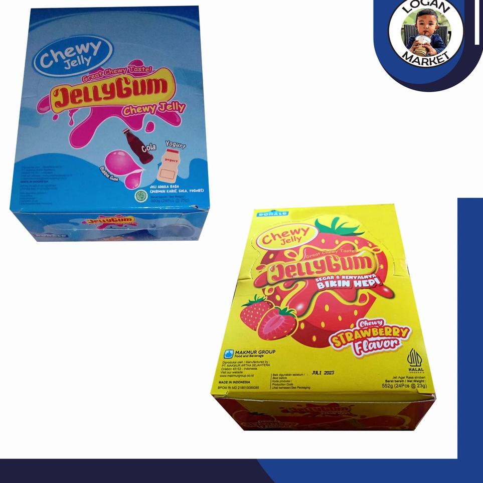 

Harga Kompetitif--Donald Chewy Permen Jelly Gum Box Isi 24 Pcs Fruity Bubble Gum Cola Yogurt