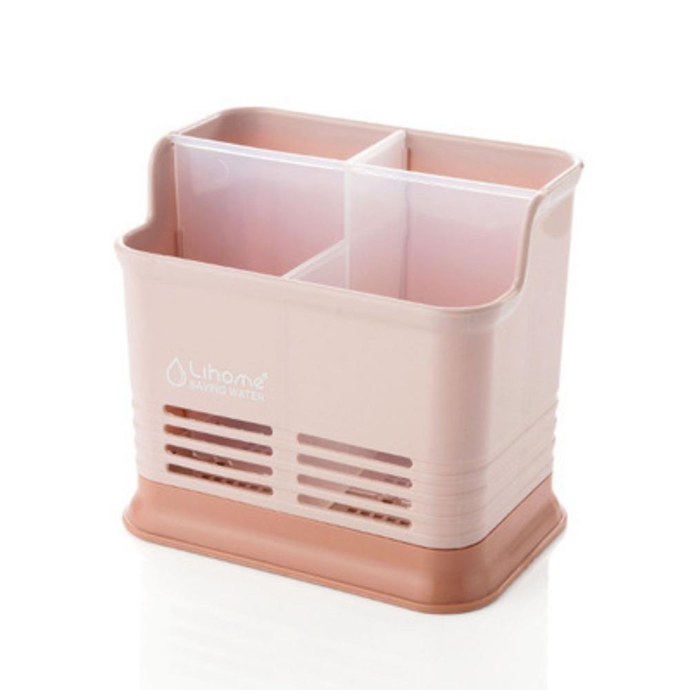 R-FLOWER Tempat Sendok Sumpit Garpu Multifungsi Alat Dapur Rumah Drain Storage Rack Pen Box Cutlery Holder