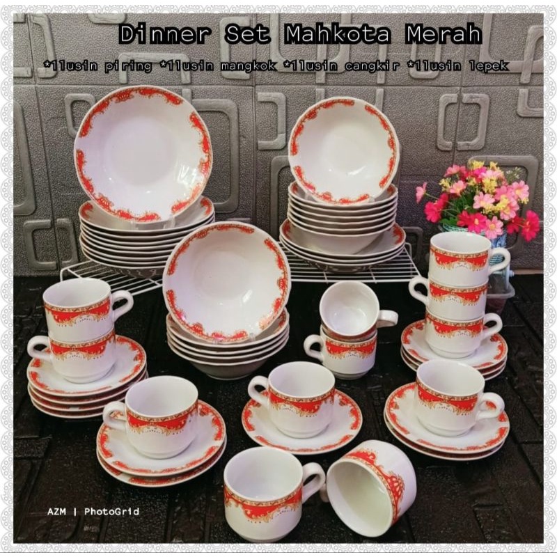 Dinner Set Mahkota (FREE ONGKIR SEJAWA)