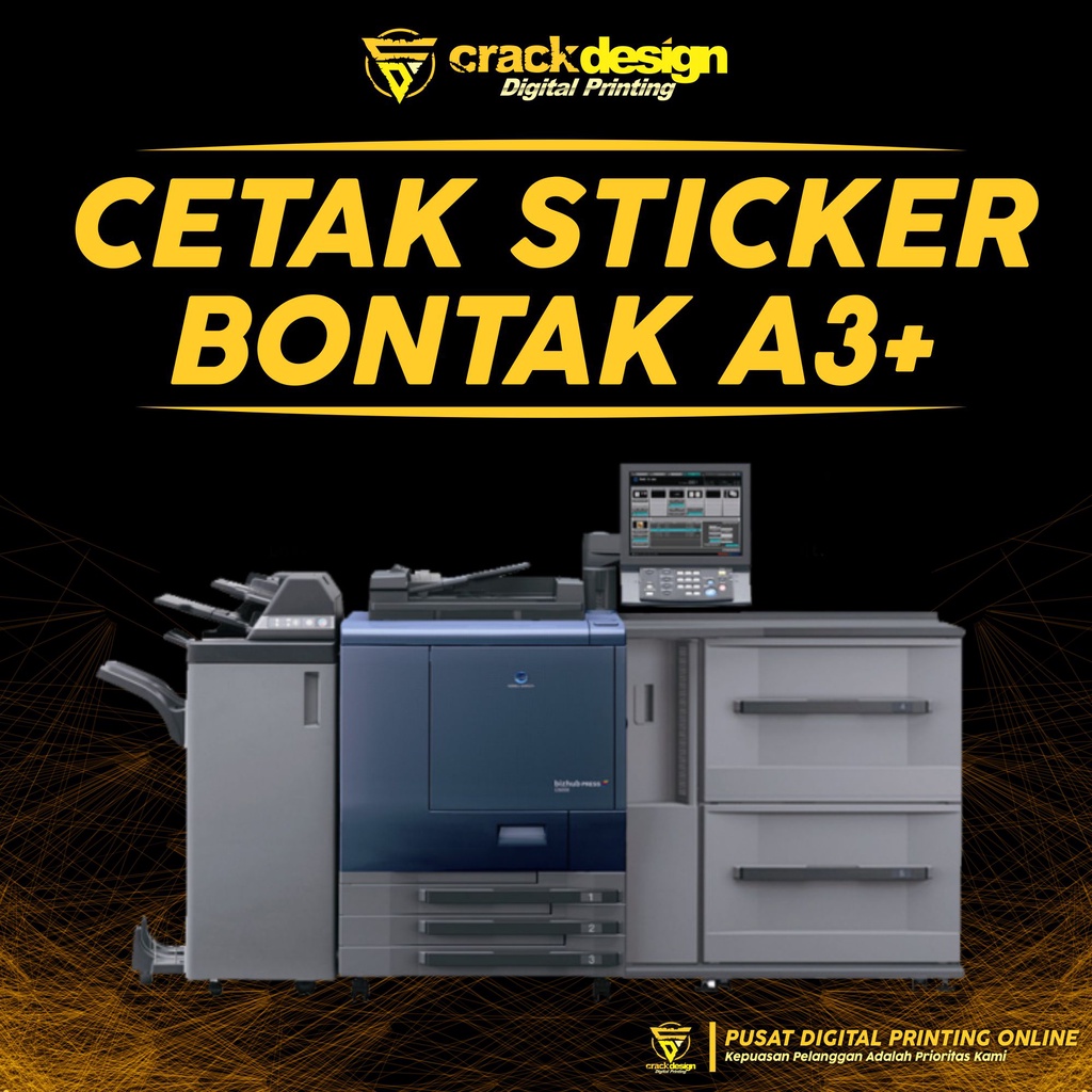 

CETAK STIKER BONTAK A3+ MURAH BERKUALITAS CRACK DESIGN