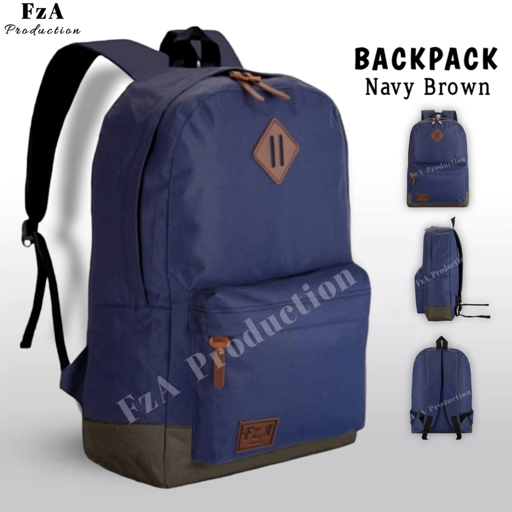 FzA Official - Tas Ransel Distro Casual pria wanita / Tas Ransel Laptop / Tas Ransel Sekolah Backpack Original - NBSL