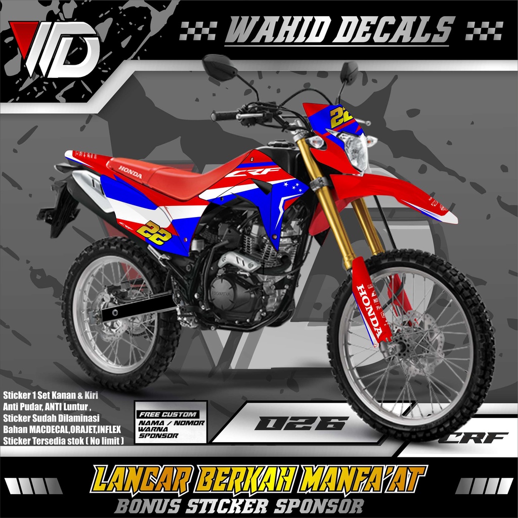 026 DECAL STIKER MOTOR CRF FULL BODY VARIASI WARNA