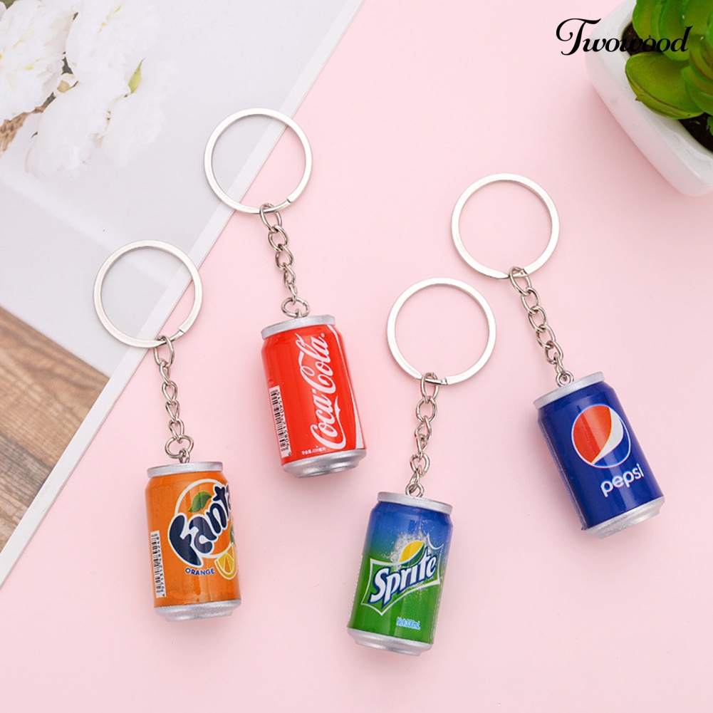 Twowood Gantungan Kunci Bentuk Botol Minuman Cola Lembut