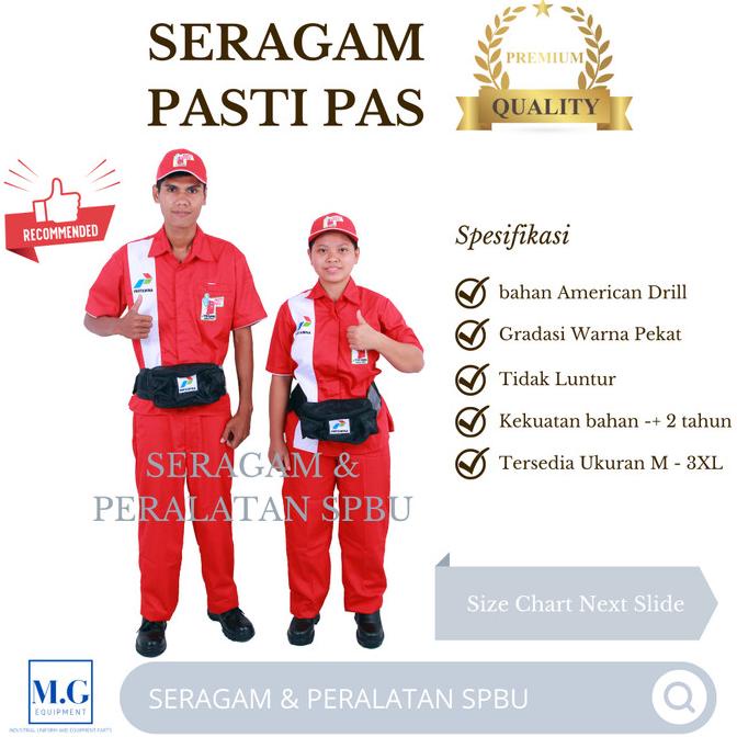 (PROMO) Seragam Pertamina Pasti Pas+Topi+Tas|Baju Operator Pria Wanita