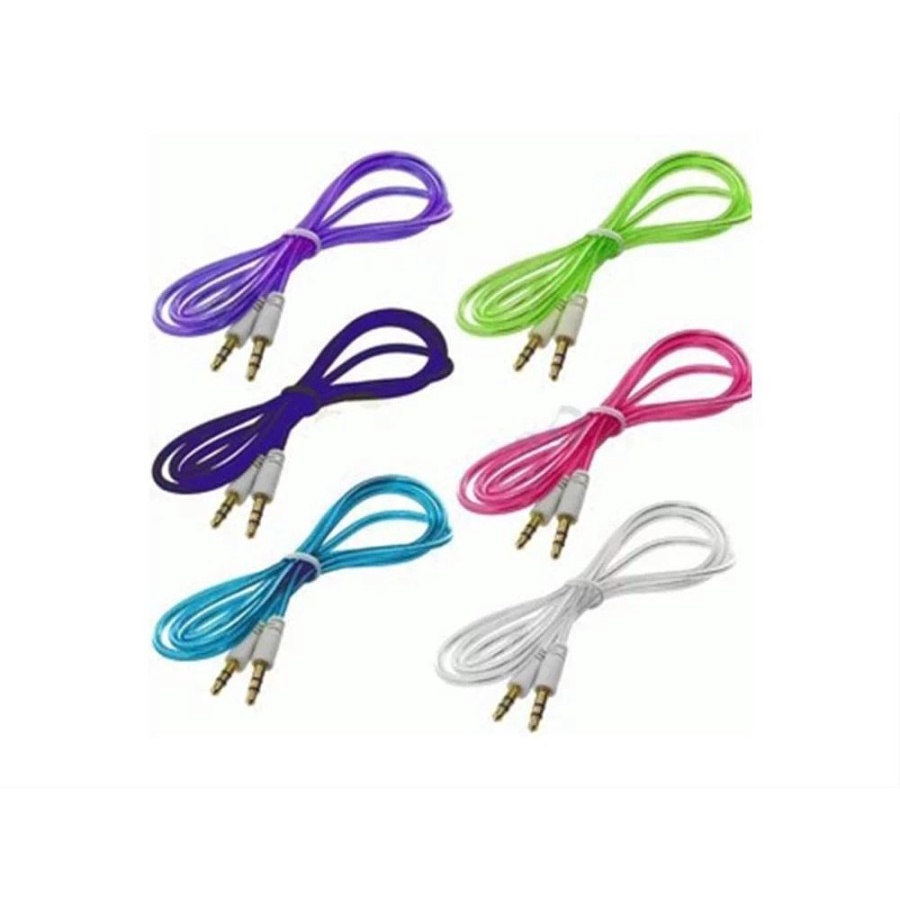 Kabel AUX MACARON AUDIO Jack 1in1 untuk Handphone/komputer ke speaker