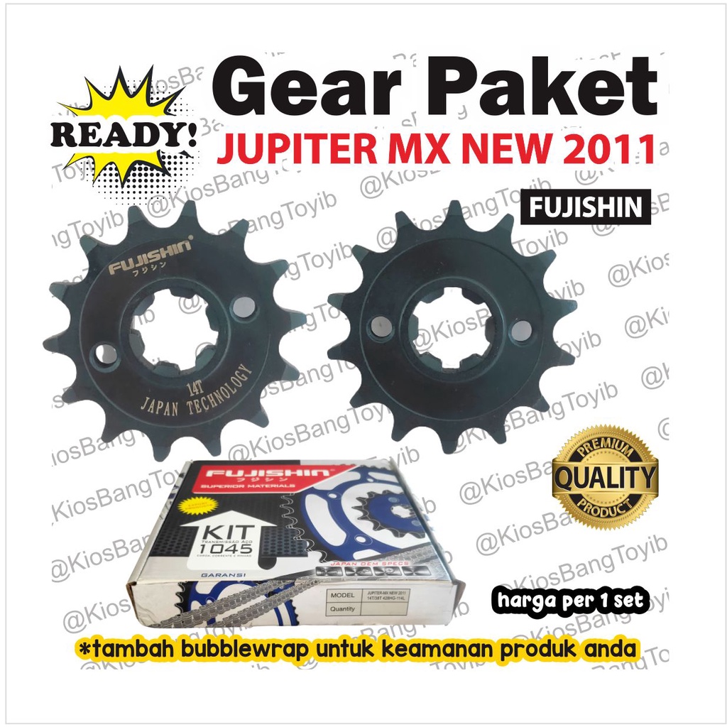 Gear Set/Paket Titanium Jupiter MX New 2011 14T/38T 428H/114L (FJS)