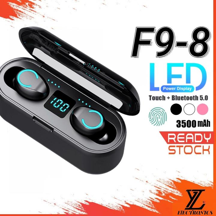 Terpercaya ⚡TWS-F9-8 Tahan Air Headset TWS 5.0 F9 Bluetooth Earphone In-ear Stereo Wireless Headphon