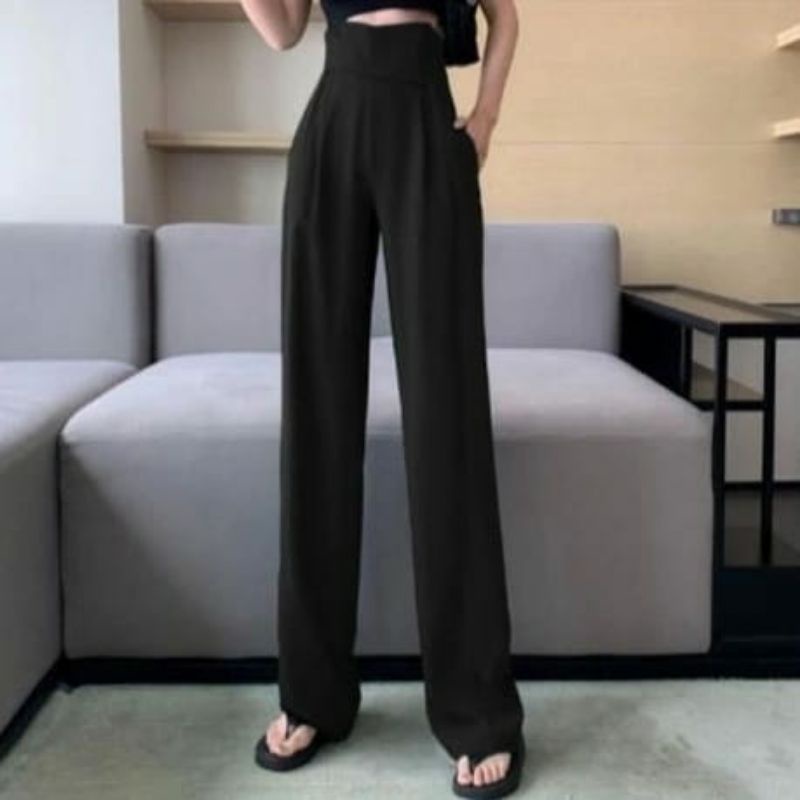 HIGHWAIST PANTS STRAIGHT IMPORT BKK