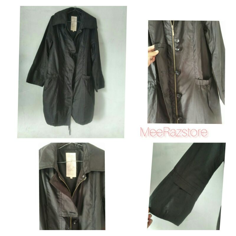 Preloved Jaket Parka Hitam Parasut