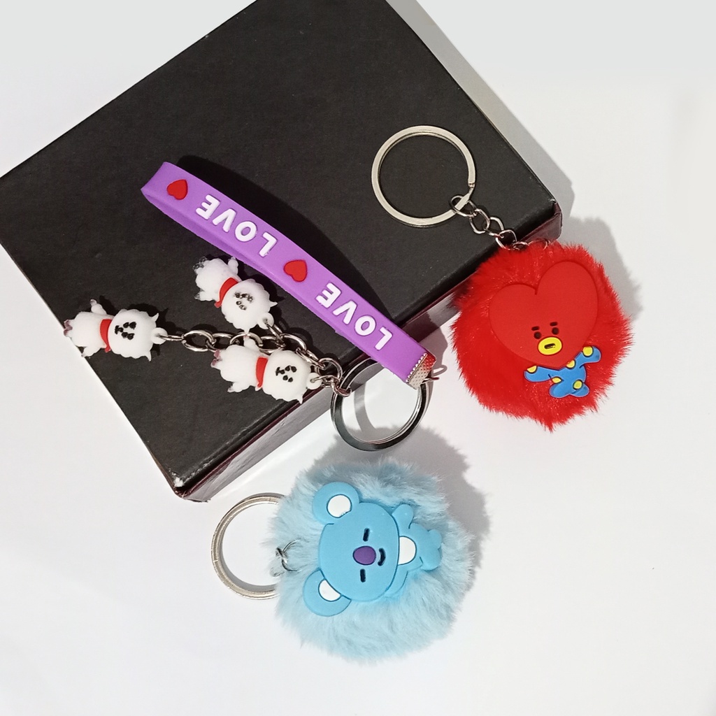 Gantungan kunci BT21 gantungan tas anak korea gantungan kunci BTS lucu