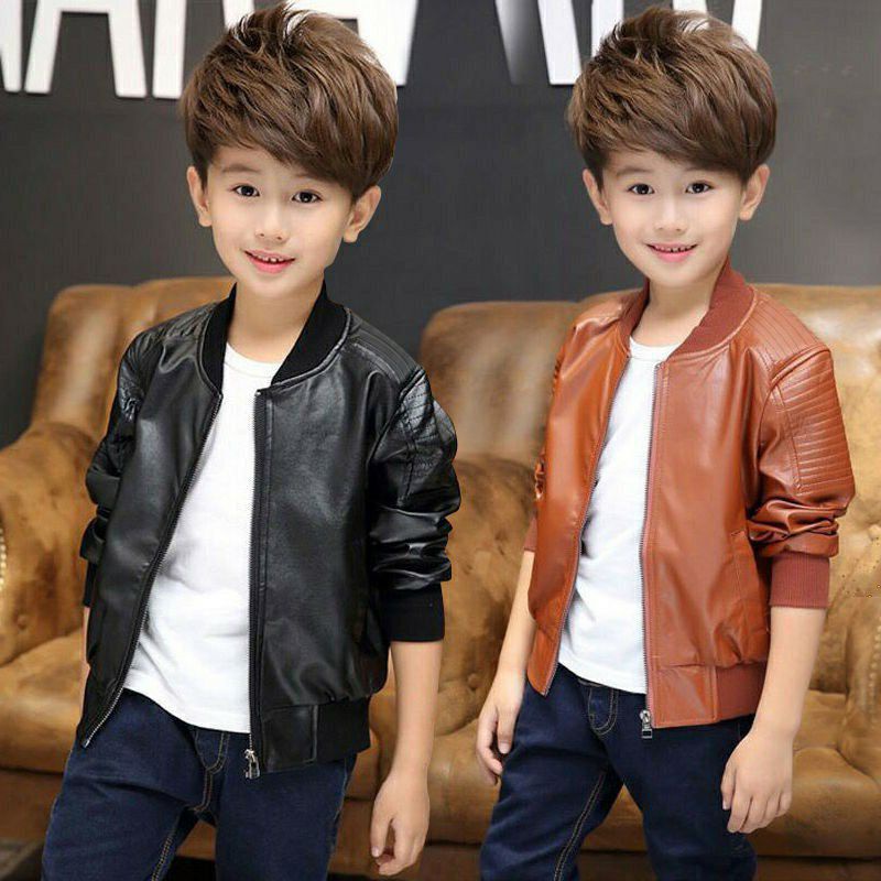 jaket kulit sintetis anak laki-laki model terbaru usia 1-10 tahun