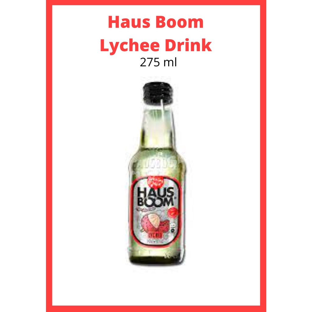 

Hausboom Sparkling Lychee 275ml-Minuman Soda Malaysia rasa lychee