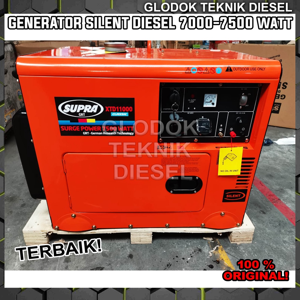Generator Genset Diesel Silent 7500 7000 Watt Solar 7.5 7 KW XTD 11000 ORIGINAL TERBAIK