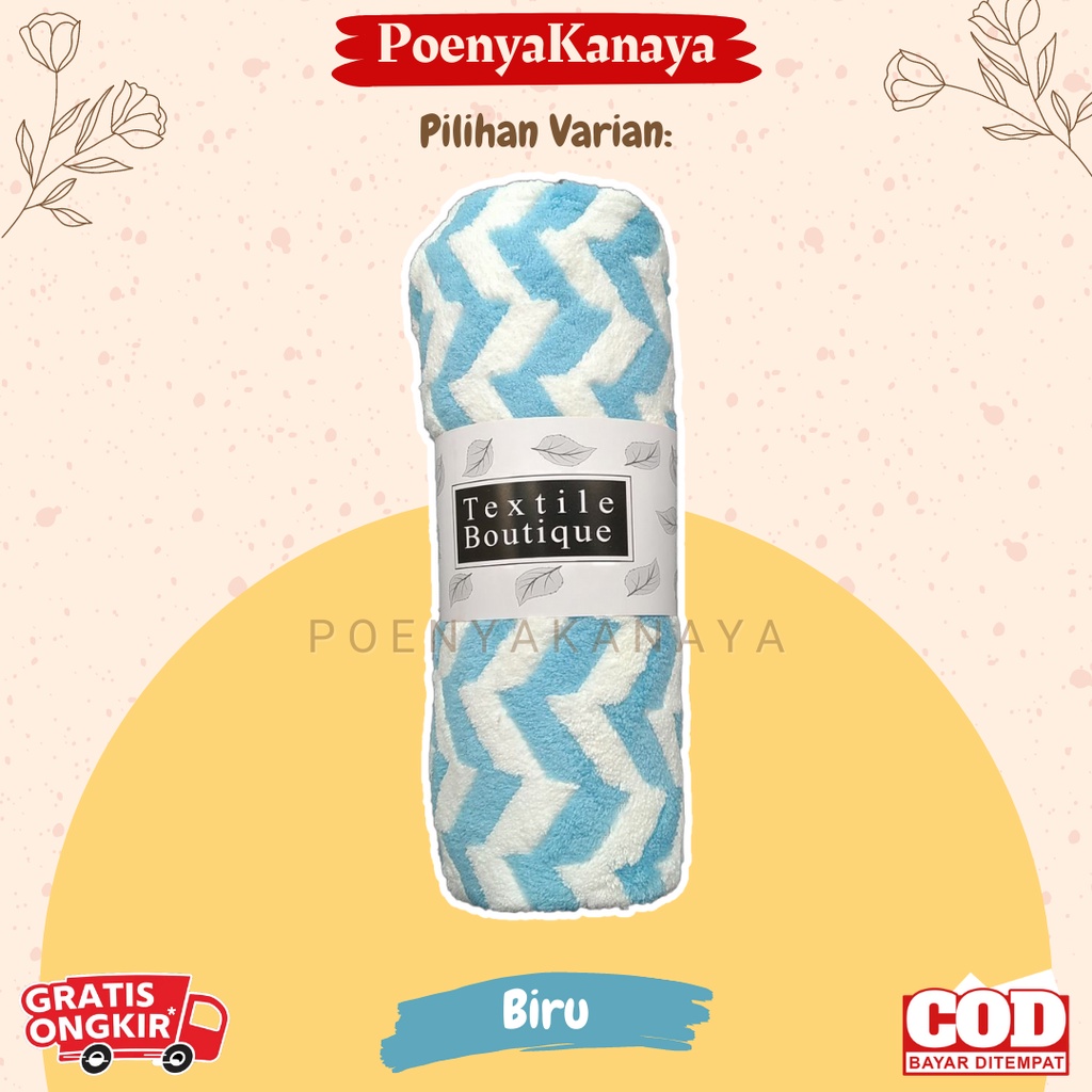 Handuk Bayi Towel Microfiber Salur Zig Zag Lucu Handuk Towel Anak Premium Lembut AK45