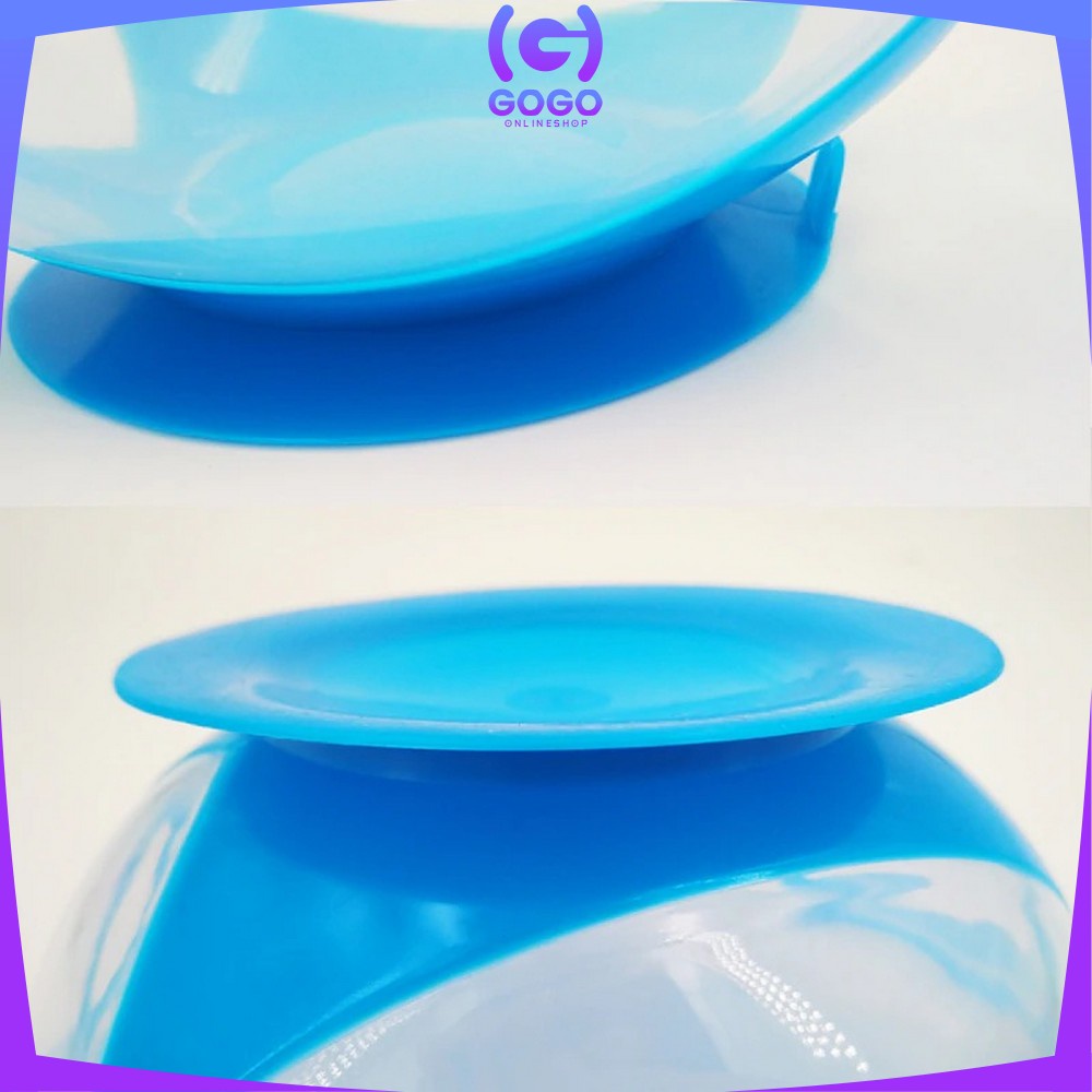 GOGO-C123 Mangkok + Sendok Makan Bayi Sensor Panas Mangkuk Tempat Makan Bayi Anti Tumpah Suction Bowl