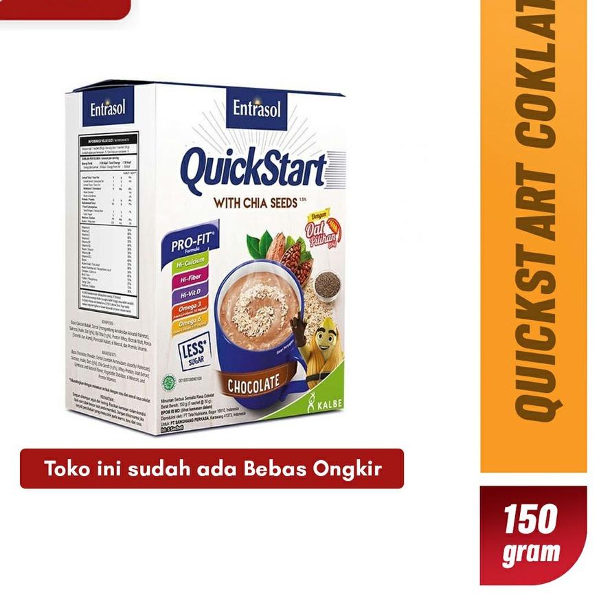 

BRANDS FESTIVAL Entrasol Quickstart Sereal Coklat 5 x 30 gr / Quick Start Chia Seed 