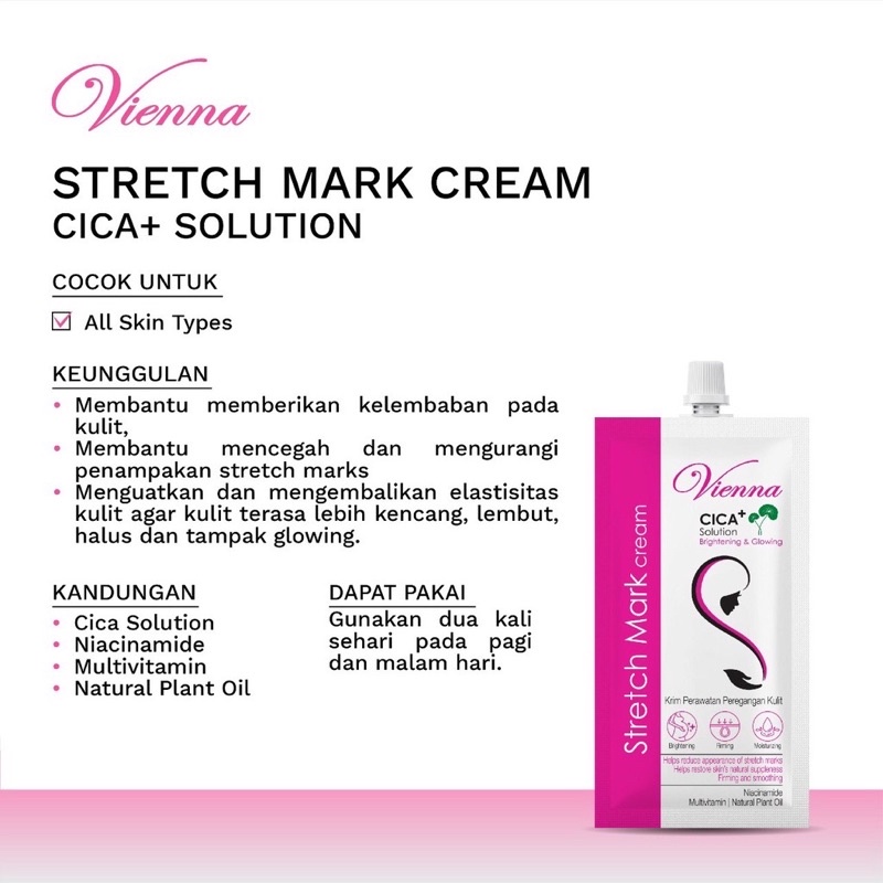 BISA COD - VIENNA STRETCH MARK CREAM - 30ML SACHET