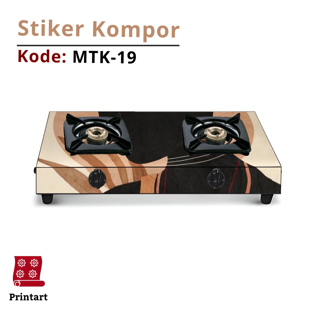 Stiker Kompor 1 Tungku dan Sticker Kompor 2 Tungku Motif Minimalis Kode MTK-19
