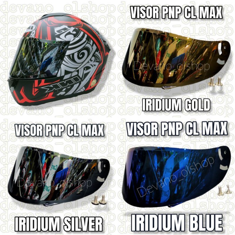 KACA Visor Flat INK CL MAX Iridium Silver Blue Gold Darksmoke Light Smoke Bening Side Pod Non SidPod