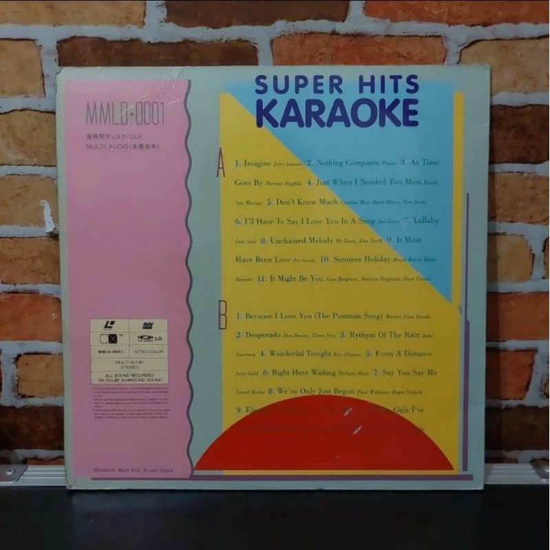 Laserdisc lagu karaoke super hits John Lennon dll