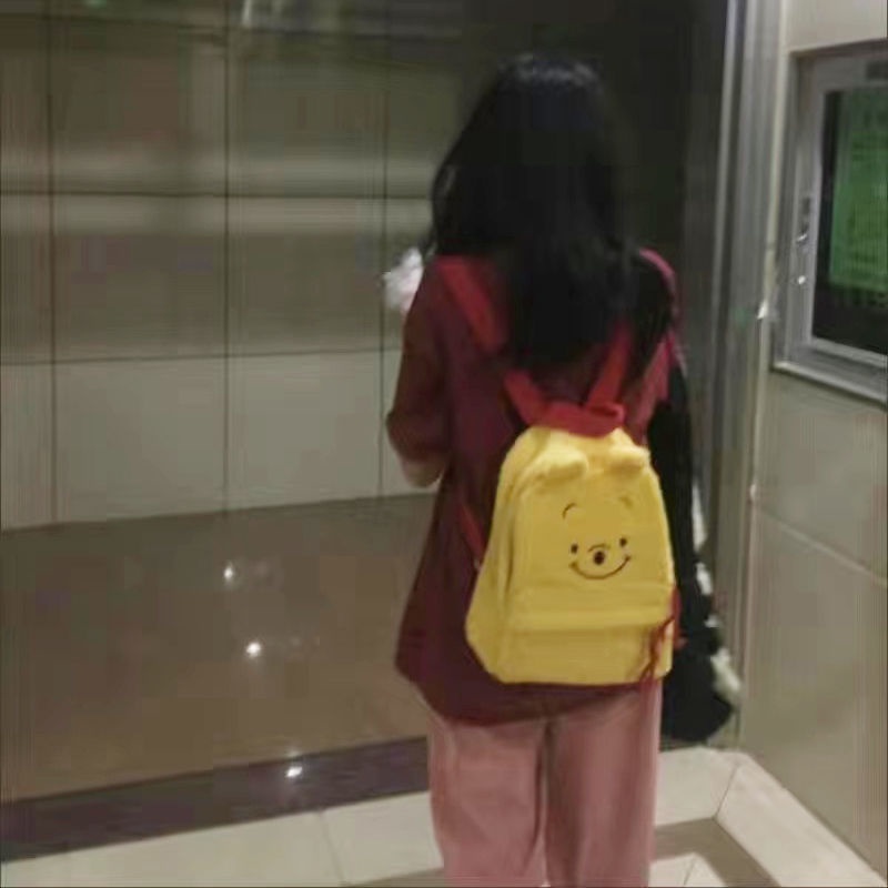 ✢☇Sera impor Jepang lucu Sullivan Winnie the Pooh tupai bermata tiga perempuan orang tua-anak ransel mewah tas sekolah kartun ransel