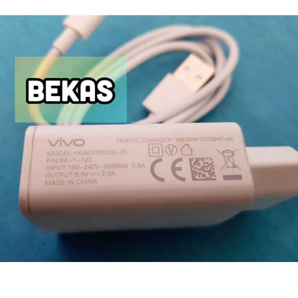 Charger Vivo 2a V9 V5 V5S Y12 Y15 Y65 Y83 Y95 2A Copotan Original Bawaan Hp 100% Ori Second Cabutan [NUT.18Oc22ᵞ]