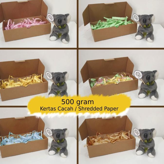

️✔️✔️ 500 gr Kertas Potongan Shredded Paper Cacah Potong Serut Murah Packing Hampers 