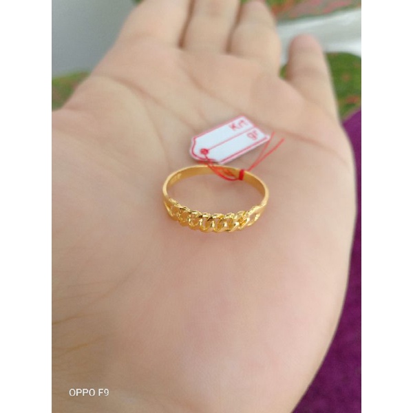 cincin tembaga lapis emas 22karat
