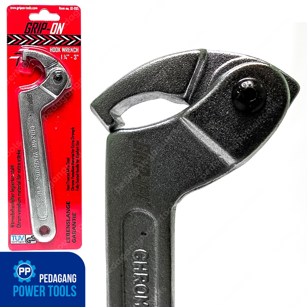 GRIP ON KUNCI KAIT KOMSTIR 1-1/4&quot;-3&quot; ADJUSTABLE HOOK WRENCH KAIT MOTOR