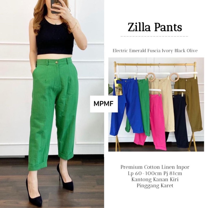 Zilla Pants Emerald Green