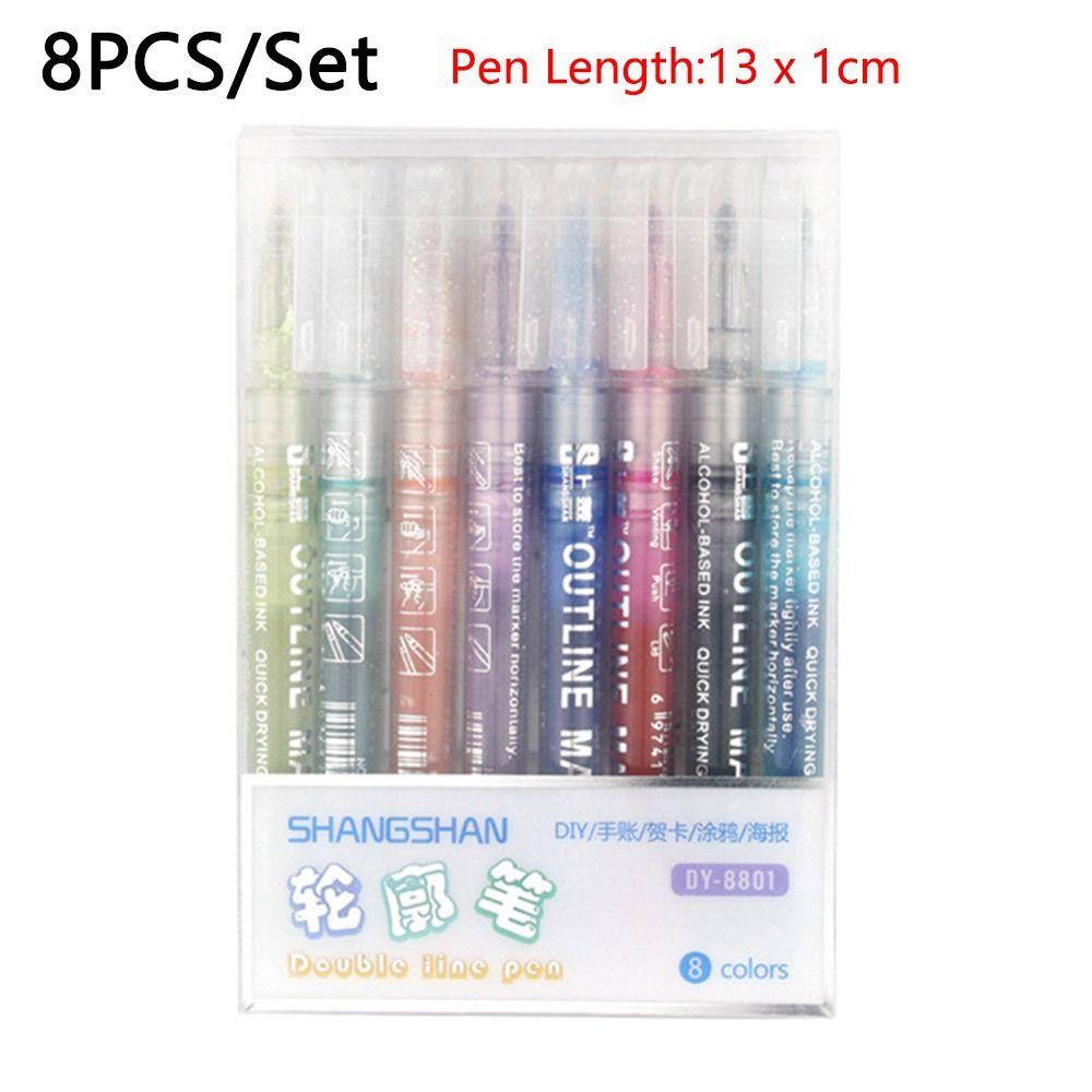 Top Outline Pen High-Kapasitas Hadiah Anak-Anak Menandai Kunci-point Candy Color Hand Penanda Rekening Set