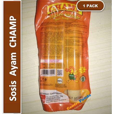 

Sosis Ayam Champ - Chicken Sausage | isi 3 Pcs [ Harga Per BKS ]