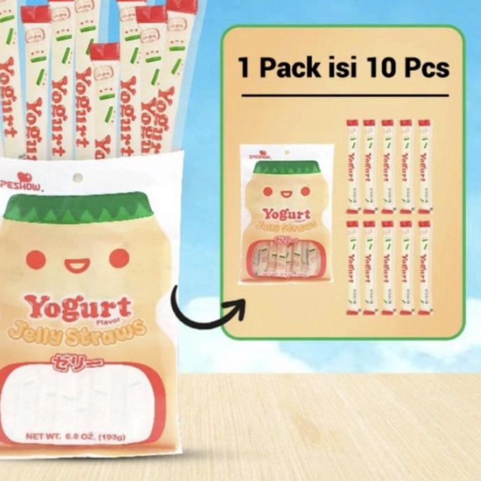 

10.10 SALE [10 Pcs]Yogurt Jelly Straws Speshow Yogurt Korea !!!